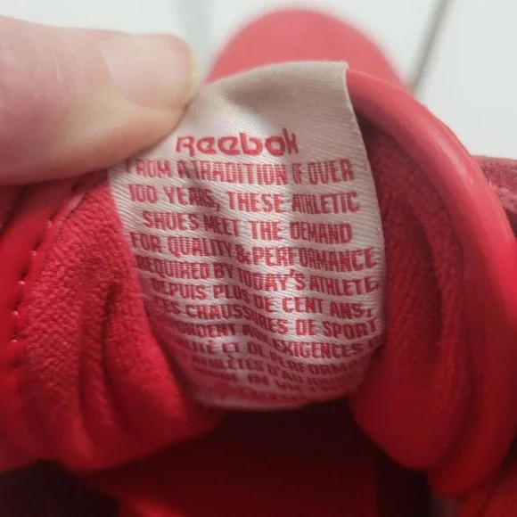 Vintage Red Reebok high-top trainers - Picture 6 of 8